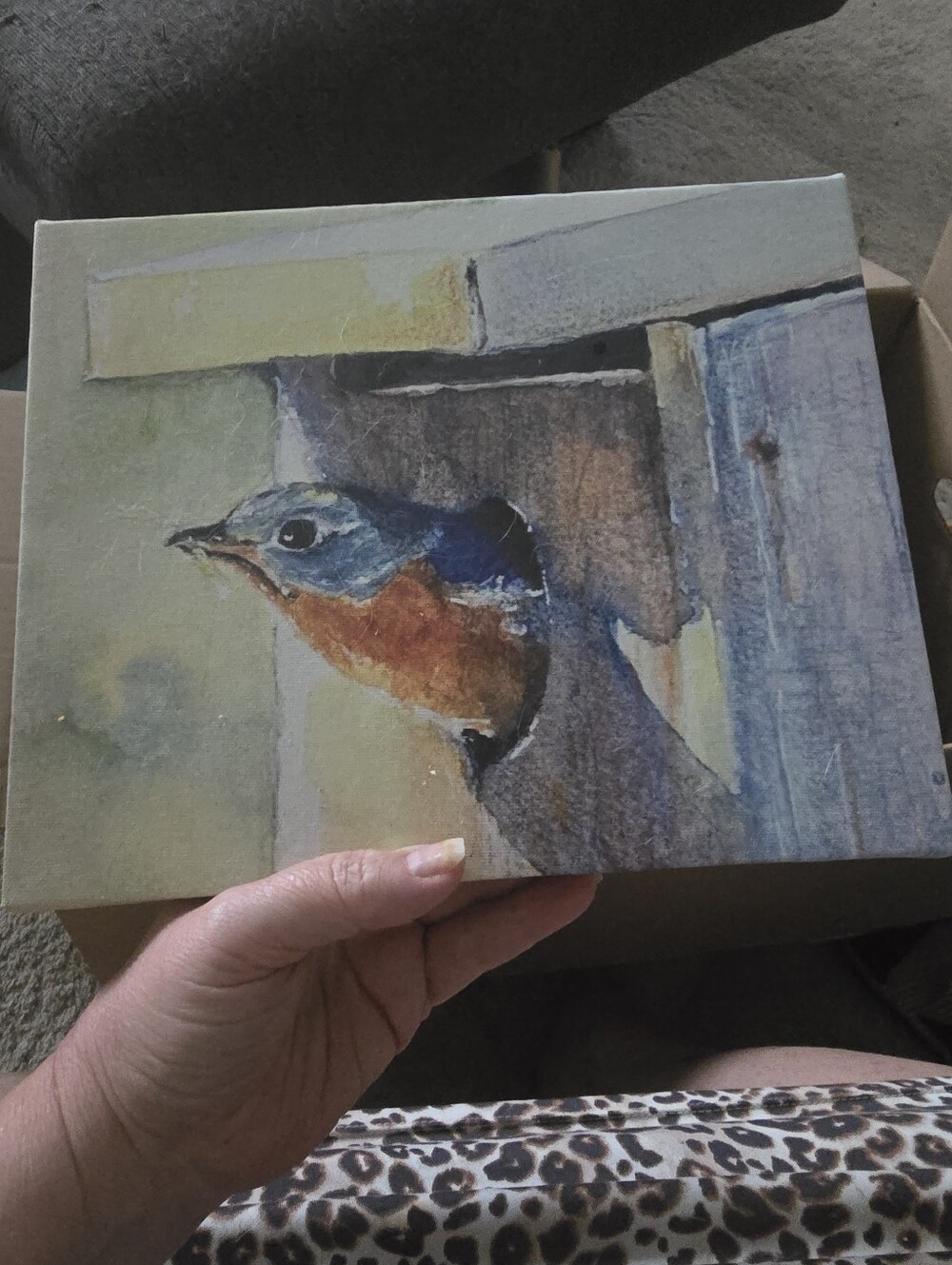 Canvas Bird Wall Hanging